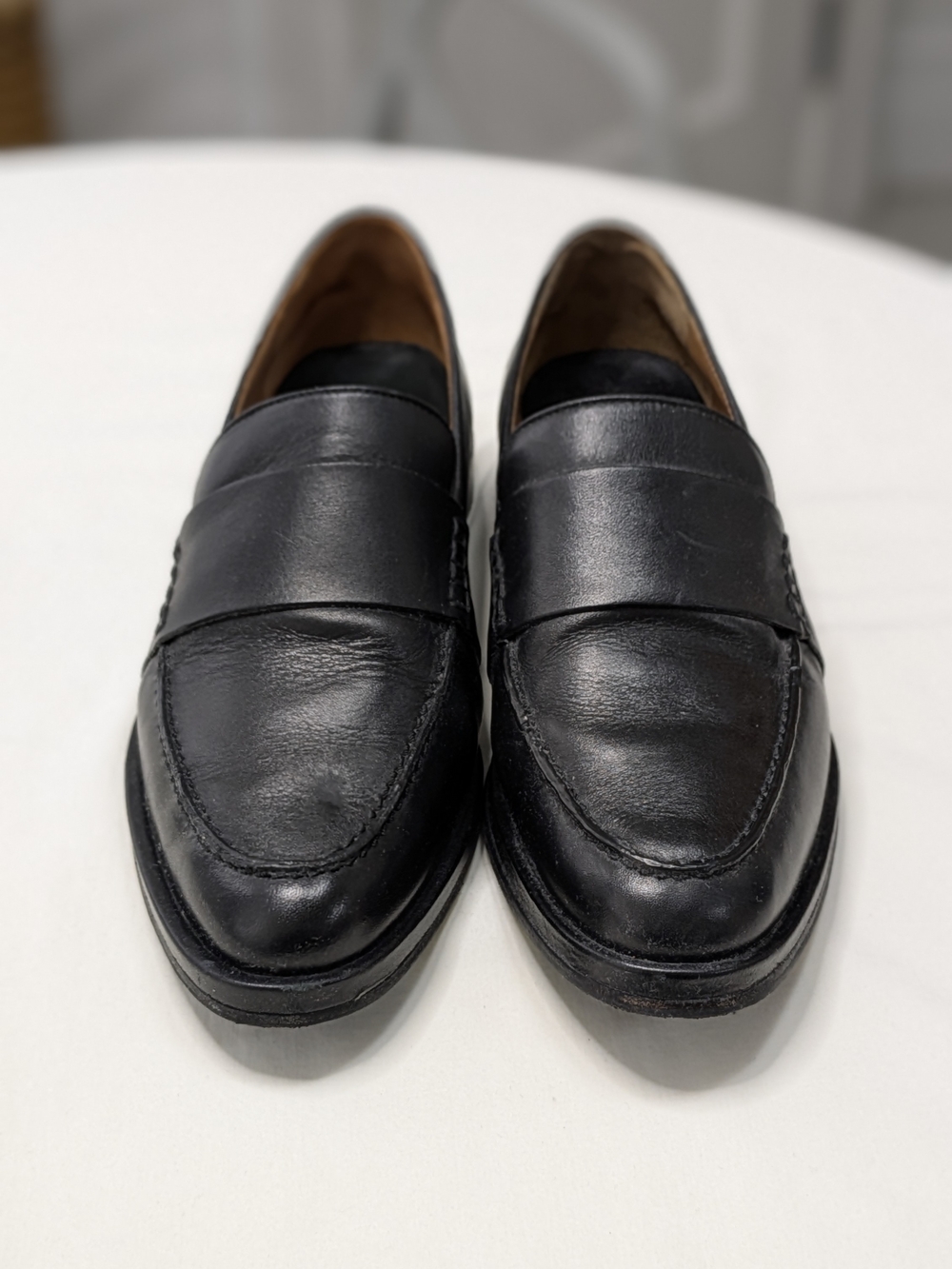 COS Black Leather Penny Loafers